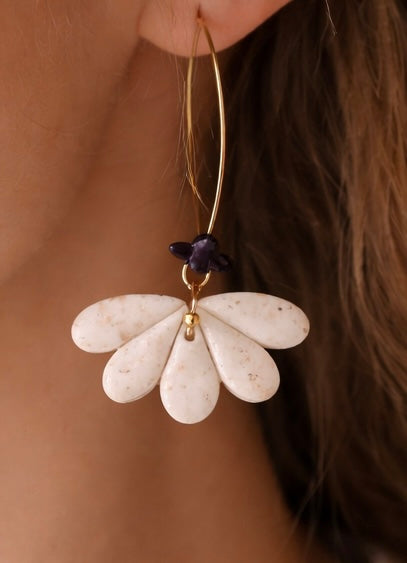 Boucles d’oreilles – Pétales & Ombre